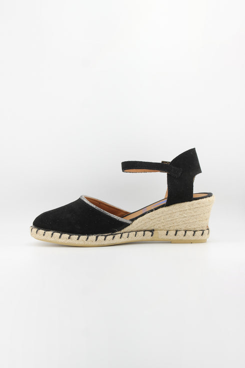 Verbenas Suede Espadrille Plain Wedge Sandals